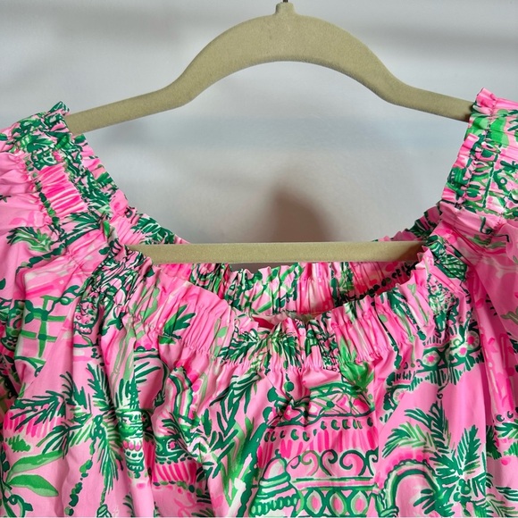 Lilly Pulitzer Winifred Off-The-Shoulder Top Mandevilla Baby Always Worth Size S - Picture 5 of 14